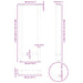 Picioare de masă de bar antracit, 2 buc., 40x(100-101) cm, oțel - WALTI WALTI