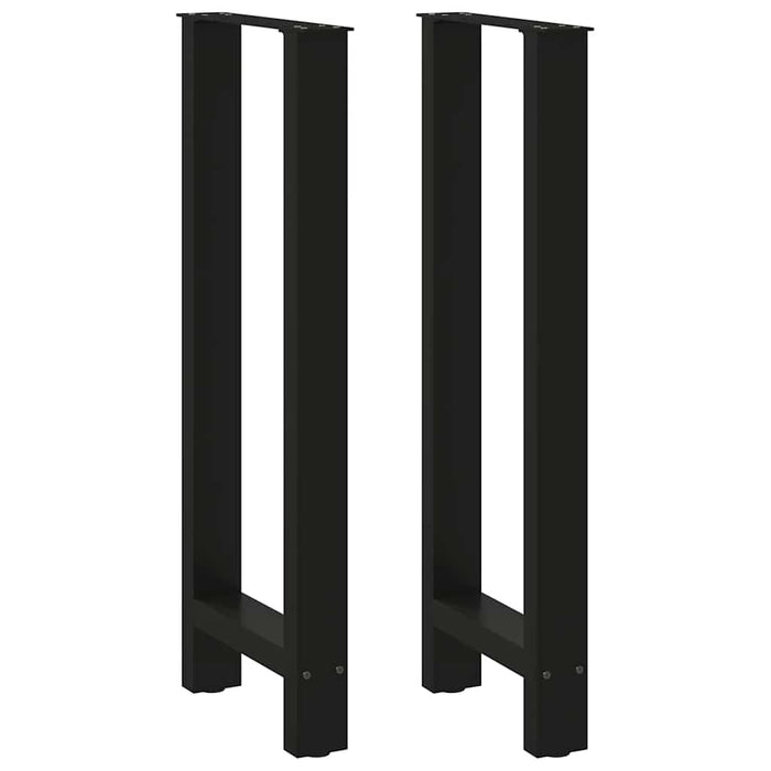 Picioare de masă de bar, negre, 2 buc., 50x(100-101) cm, oțel WALTI