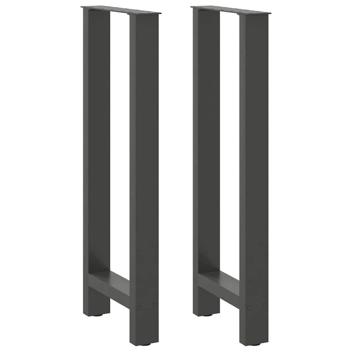 Picioare de masă de bar antracit, 2 buc., 50x(100-101) cm, oțel WALTI