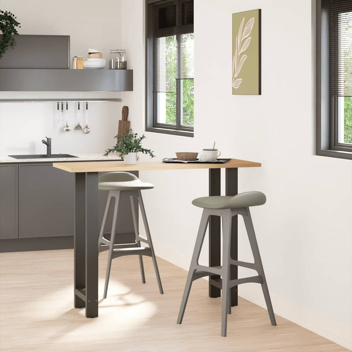Picioare de masă de bar antracit, 2 buc., 50x(100-101) cm, oțel WALTI