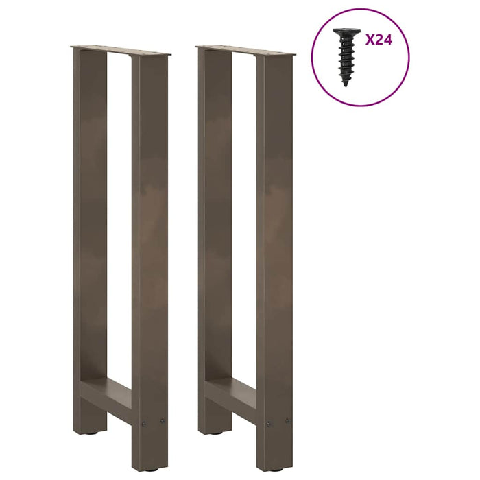 Picioare de masă de bar, oțel natural, 2 buc., 50x(100-101) cm - WALTI WALTI
