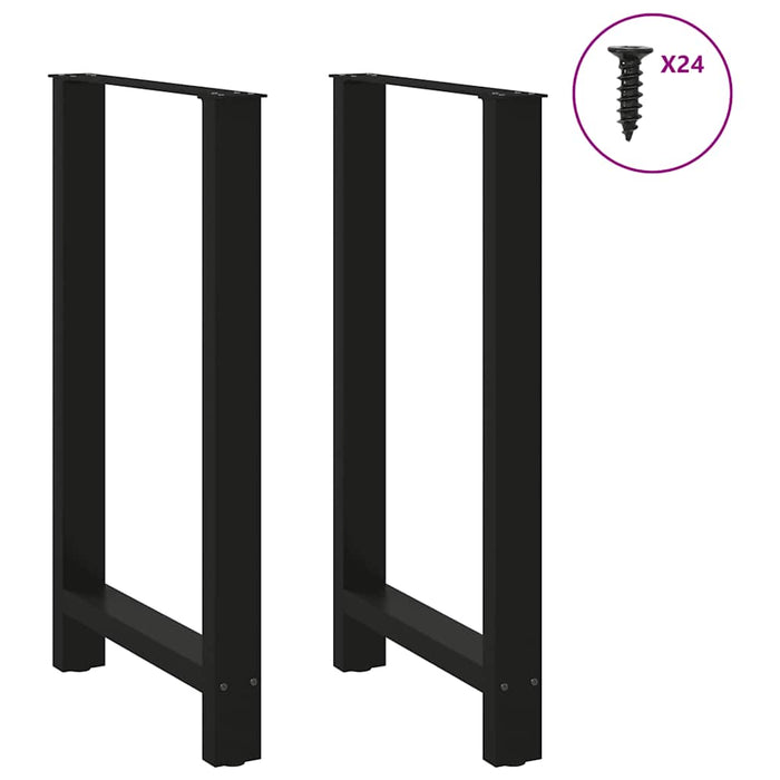 Picioare de masă de bar, negre, 2 buc., 60 x (100-101) cm, oțel WALTI