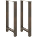 Picioare de masă de bar, oțel natural, 2 buc., 60 x (100-101) cm, oțel - WALTI WALTI