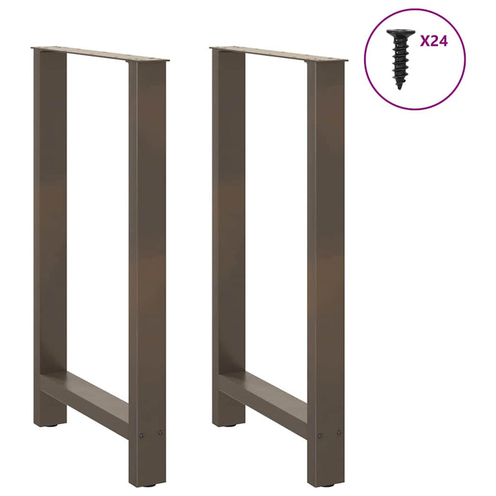 Picioare de masă de bar, oțel natural, 2 buc., 60 x (100-101) cm, oțel - WALTI WALTI