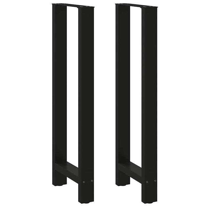 Picioare masă de bar, negre, 2 buc., 40x(110-111) cm, oțel WALTI