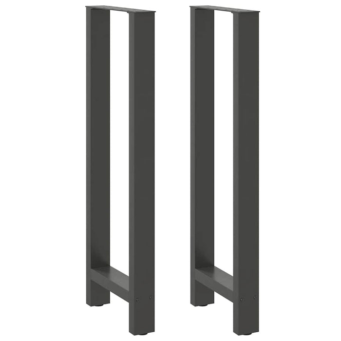 Picioare de masă de bar antracit, 2 buc., 40x(110-111) cm, oțel WALTI