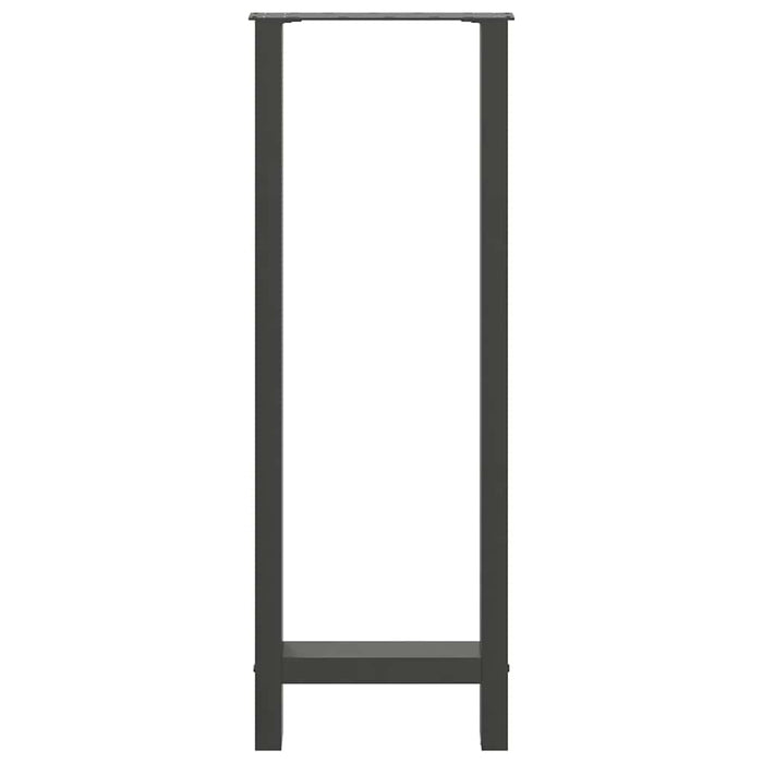 Picioare de masă de bar antracit, 2 buc., 40x(110-111) cm, oțel WALTI
