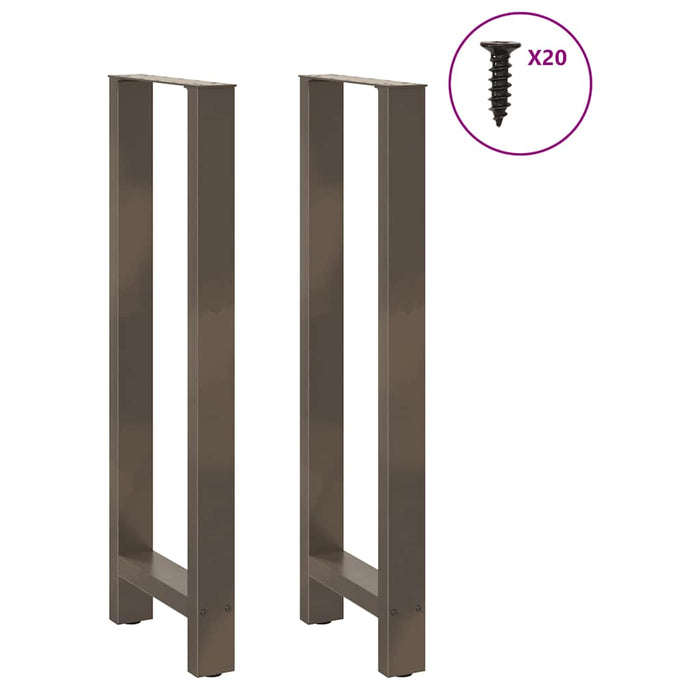 Picioare de masă de bar, oțel natural, 2 buc., 40x(110-111) cm, oțel - WALTI WALTI