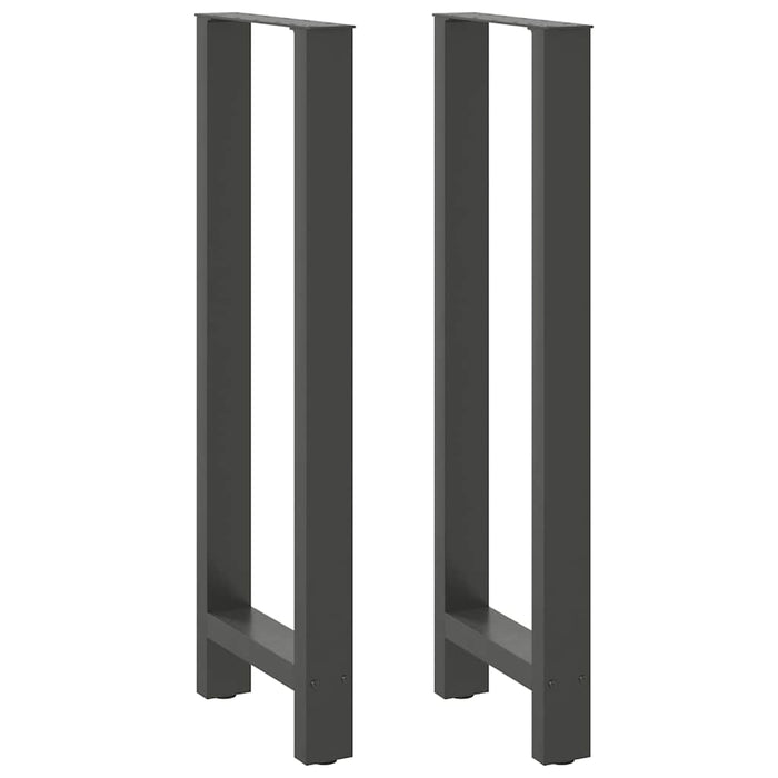 Picioare de masă de bar antracit, 2 buc., 50x(110-111) cm, oțel WALTI