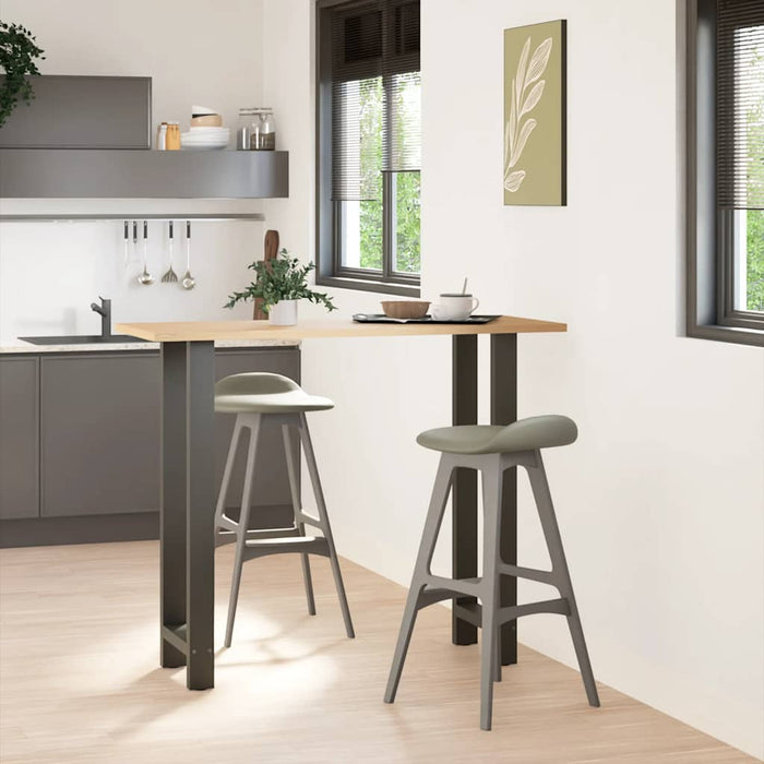 Picioare de masă de bar antracit, 2 buc., 50x(110-111) cm, oțel WALTI