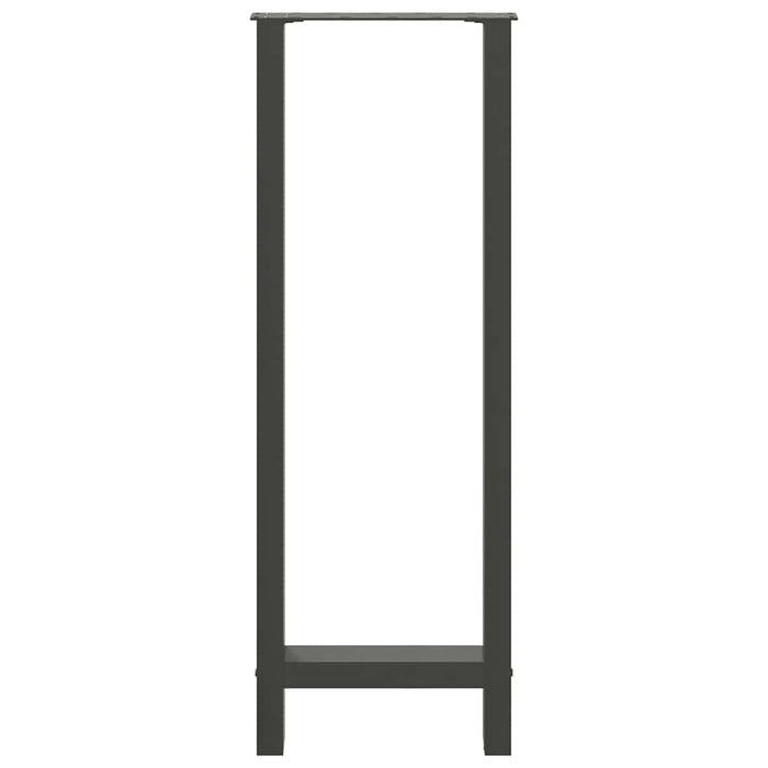 Picioare de masă de bar antracit, 2 buc., 50x(110-111) cm, oțel WALTI