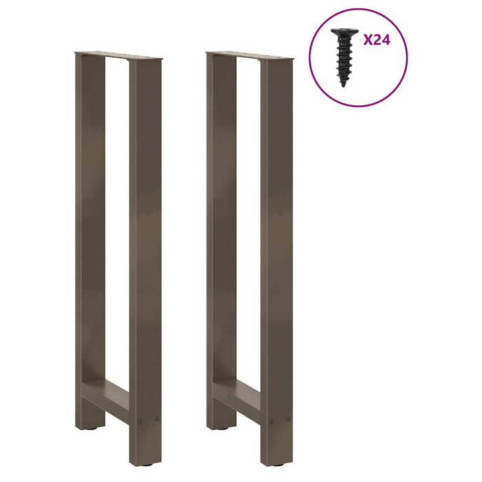 Picioare de masă de bar, oțel natural, 2 buc., 50x(110-111) cm, oțel - WALTI WALTI
