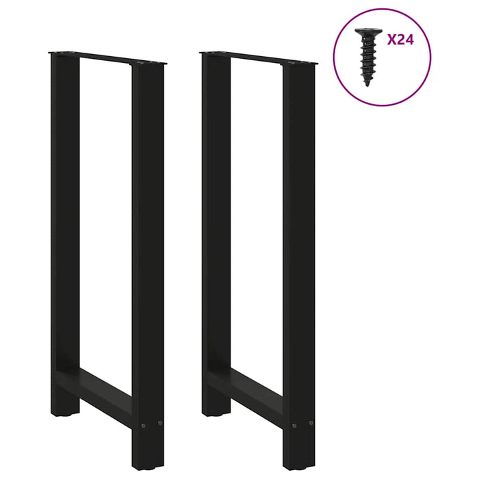 Picioare masă de bar, negre, 2 buc., 60 x (110-111) cm, oțel WALTI