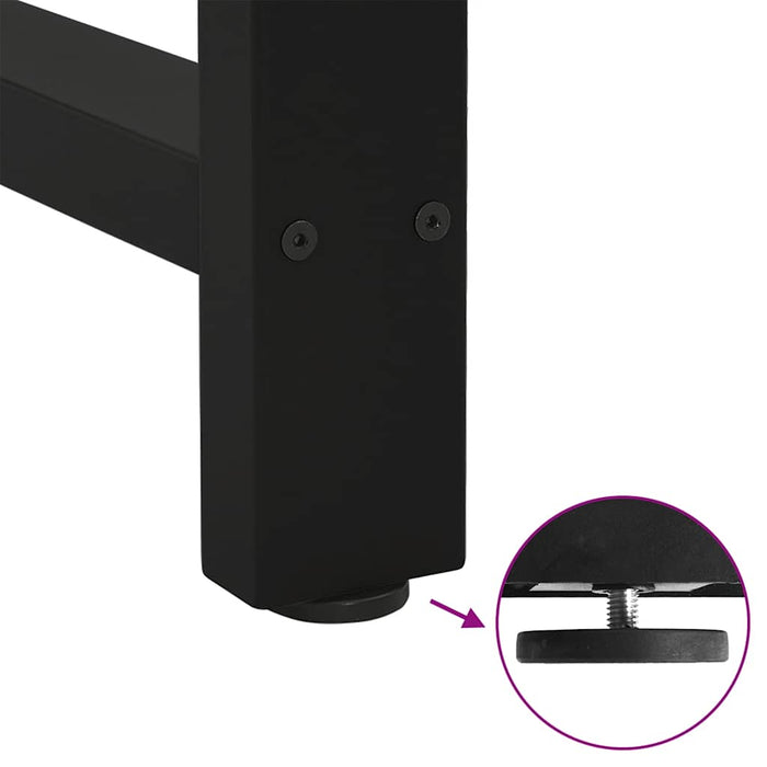 Picioare masă de bar, negre, 2 buc., 60 x (110-111) cm, oțel WALTI
