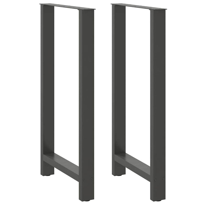 Picioare de masă de bar antracit, 2 buc., 60x(110-111) cm, oțel WALTI