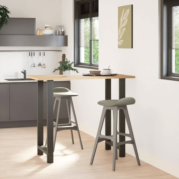 Picioare de masă de bar antracit, 2 buc., 60x(110-111) cm, oțel WALTI