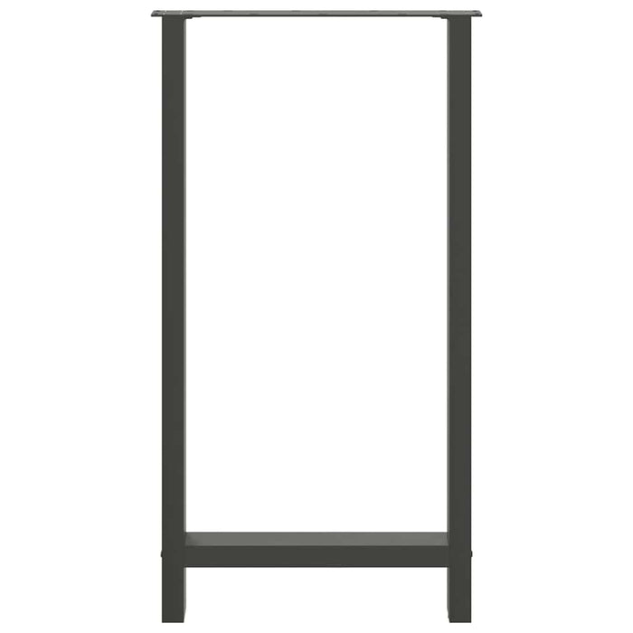 Picioare de masă de bar antracit, 2 buc., 60x(110-111) cm, oțel WALTI