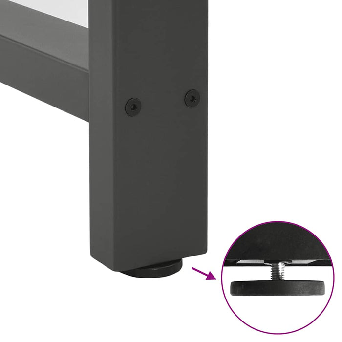 Picioare de masă de bar antracit, 2 buc., 60x(110-111) cm, oțel WALTI