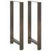 Picioare de masă de bar, oțel natural, 2 buc., 60 x (110-111) cm, oțel - WALTI WALTI