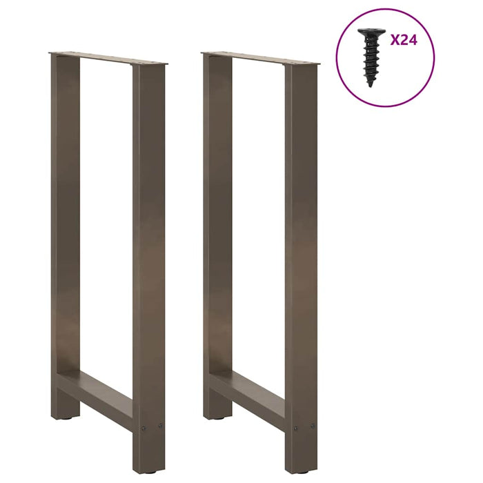 Picioare de masă de bar, oțel natural, 2 buc., 60 x (110-111) cm, oțel - WALTI WALTI