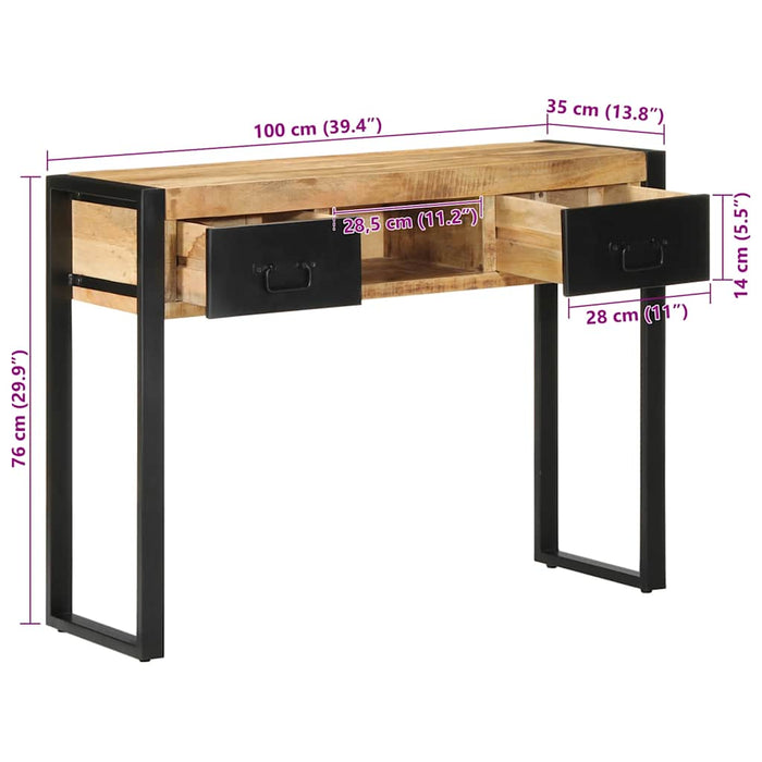 Consolă 100x35x75 cm lemn masiv de mango - WALTI WALTI