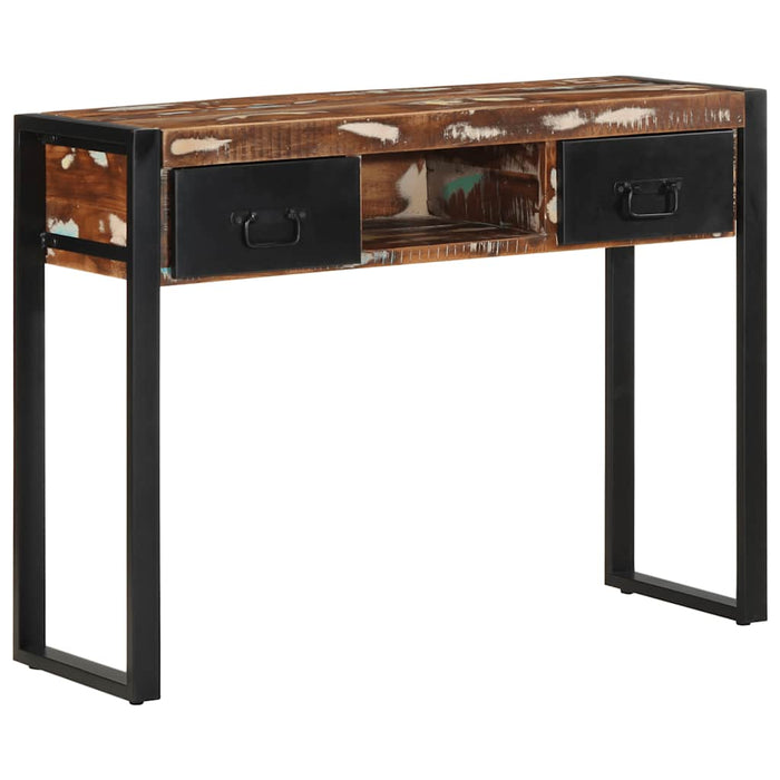 Consolă multicoloră 100x35x75 cm lemn masiv recuperat - WALTI WALTI