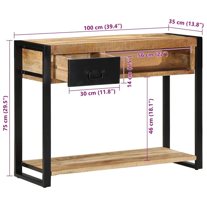 Consolă 100x35x75 cm lemn masiv de mango - WALTI WALTI