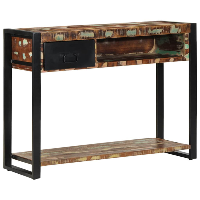 Consolă multicoloră 100x35x75 cm lemn masiv recuperat - WALTI WALTI