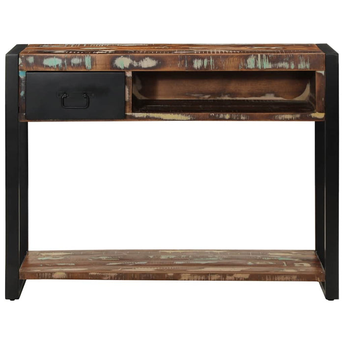 Consolă multicoloră 100x35x75 cm lemn masiv recuperat - WALTI WALTI