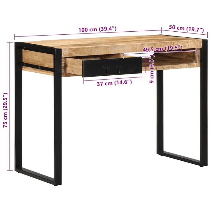Birou 100x50x75 cm lemn masiv de mango - WALTI WALTI