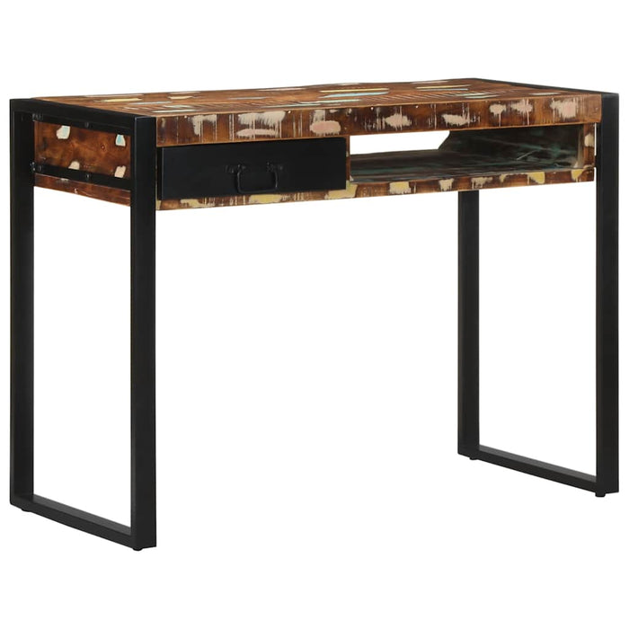 Birou multicolor 100x50x75 cm lemn masiv recuperat - WALTI WALTI