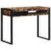 Birou multicolor 100x50x75 cm lemn masiv recuperat - WALTI WALTI