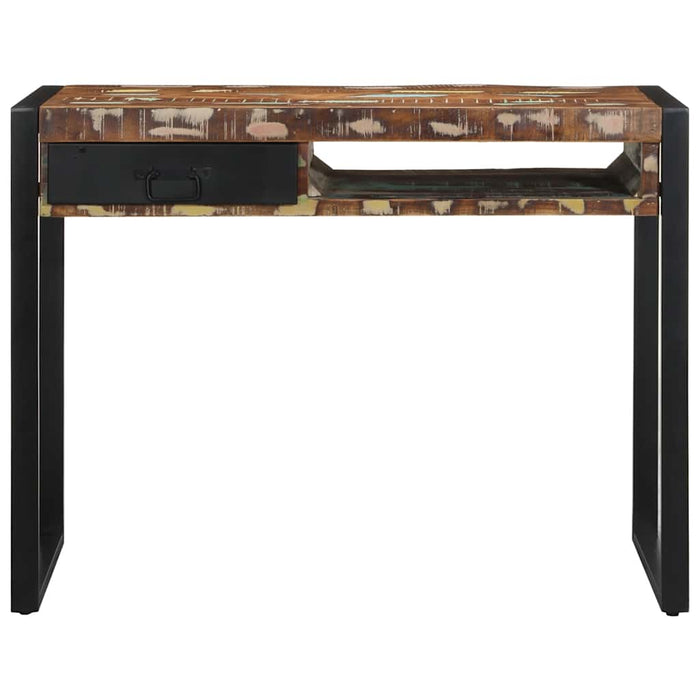 Birou multicolor 100x50x75 cm lemn masiv recuperat - WALTI WALTI