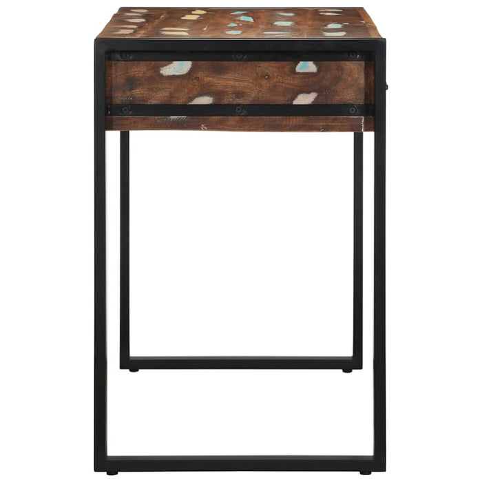 Birou multicolor 100x50x75 cm lemn masiv recuperat - WALTI WALTI