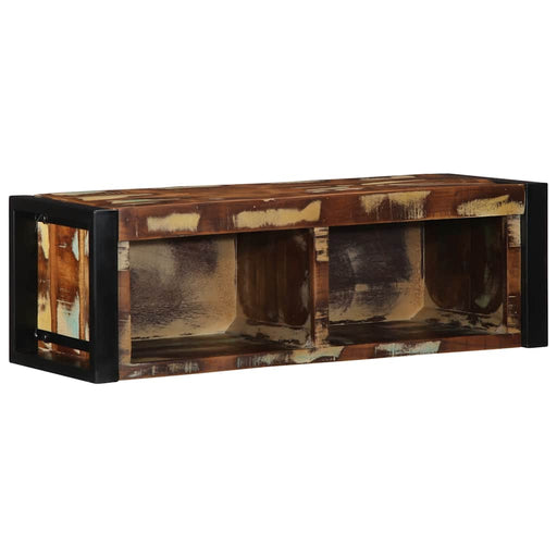 Dulap TV multicolor 80x30x25 cm lemn masiv recuperat - WALTI WALTI