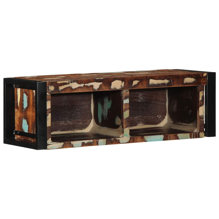Dulap TV multicolor 80x30x25 cm lemn masiv recuperat - WALTI WALTI