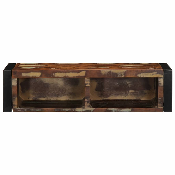 Dulap TV multicolor 80x30x25 cm lemn masiv recuperat - WALTI WALTI