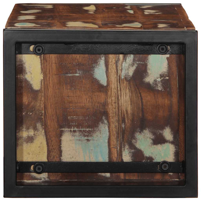 Dulap TV multicolor 80x30x25 cm lemn masiv recuperat - WALTI WALTI