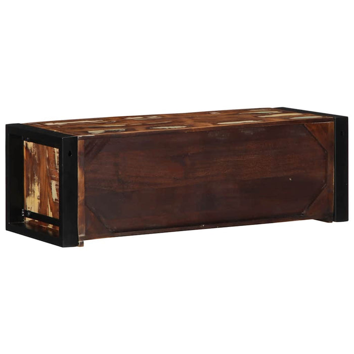 Dulap TV multicolor 80x30x25 cm lemn masiv recuperat - WALTI WALTI