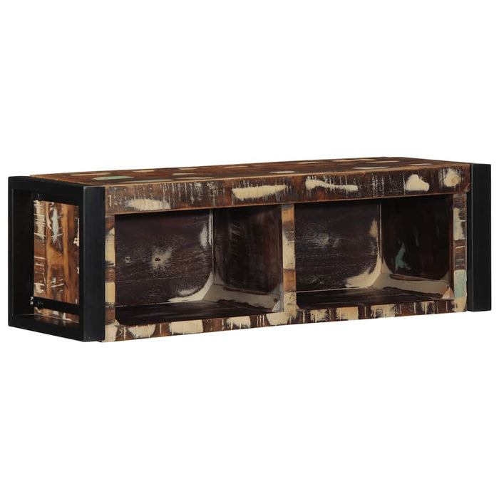Dulap TV multicolor 80x30x25 cm lemn masiv recuperat - WALTI WALTI