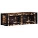 Dulap TV multicolor 80x30x25 cm lemn masiv recuperat - WALTI WALTI