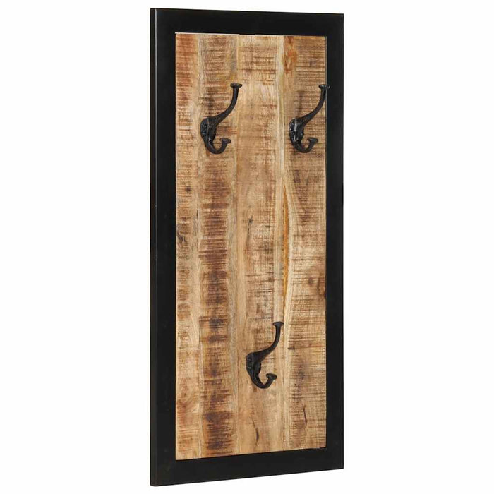 Cuier pentru haine, 40x2x80 cm, lemn masiv de mango brut - WALTI WALTI
