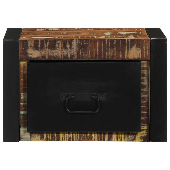 Noptiera multicolor 40x35x25 cm lemn masiv recuperat - WALTI WALTI