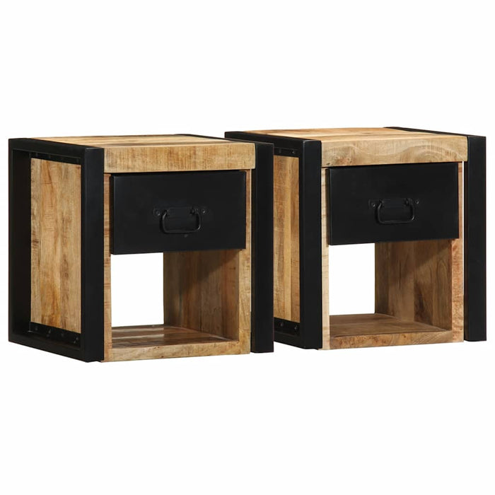 Noptiere 2 buc 40x35x40 cm lemn masiv de mango - WALTI WALTI