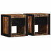 Noptiere 2 buc multicolore 40x35x40 cm lemn masiv recuperat - WALTI WALTI