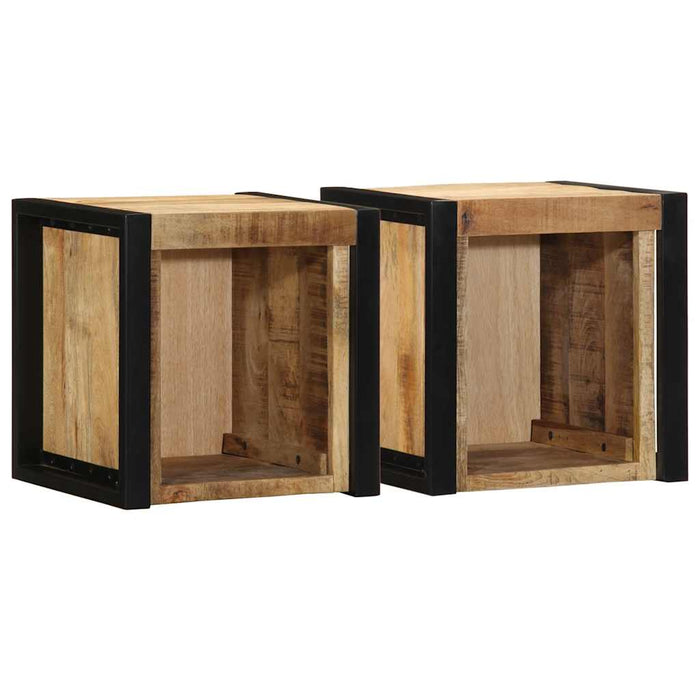 Noptiere 2 buc 40x35x40 cm lemn masiv de mango - WALTI WALTI