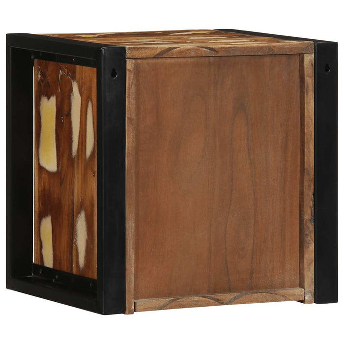 Noptiere 2 buc multicolore 40x35x40 cm lemn masiv recuperat - WALTI WALTI