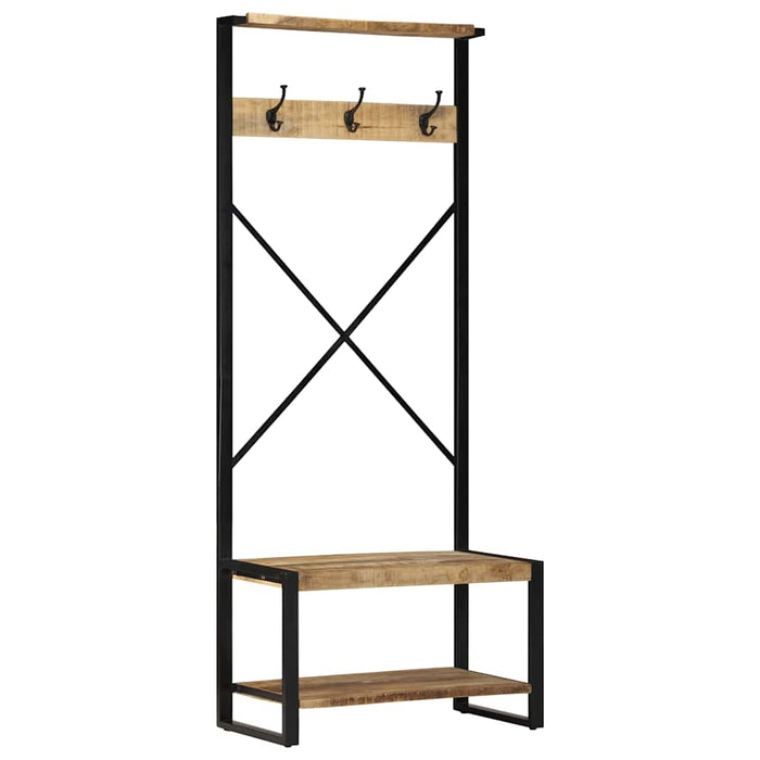 Suport pentru haine 80x40x190 cm lemn masiv de mango - WALTI WALTI