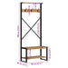 Suport pentru haine 80x40x190 cm lemn masiv de mango - WALTI WALTI