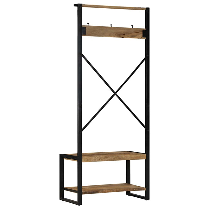 Suport pentru haine 80x40x190 cm lemn masiv de mango - WALTI WALTI